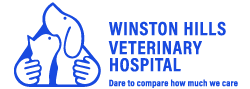 Winston Hills Veterinary Hospital logo (blue)